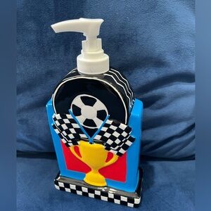 Racing ceramic soap dispenser